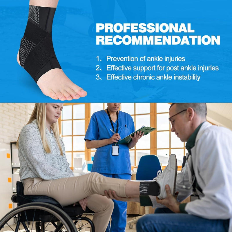 Happy™ AnkleSupport 1+1 GRATIS: Åndbar Ankelkompression Smerte Lindring Hele Dagen Støtte