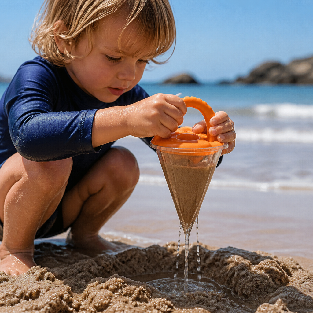 Kletshuts™ SandToy: Interaktiv Sand- Og Vandtragt Strandlegetøj Sæt