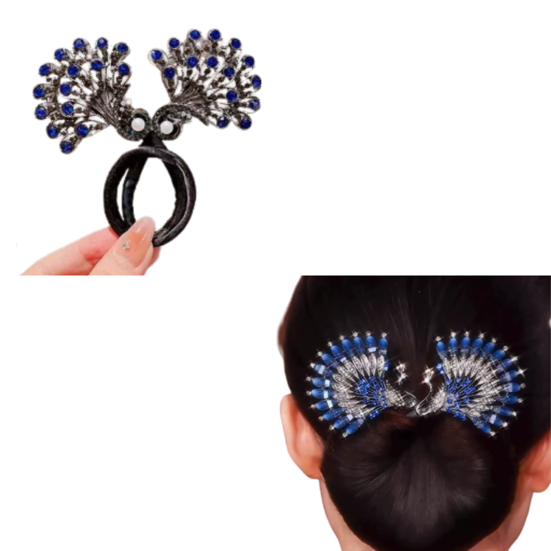 Rose® HairTie 1+1 GRATIS: Stilfuld Hårbånd Elegant Vintage Krystal Hestehale Twist Holder