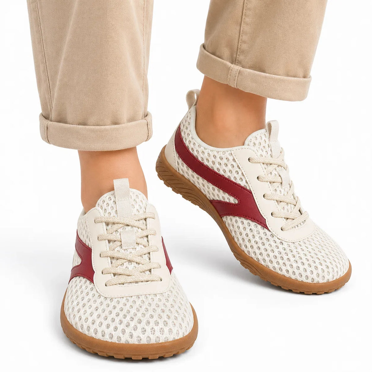 Barfodssneakers med bred tåboks – åndbare og skridsikre, unisex