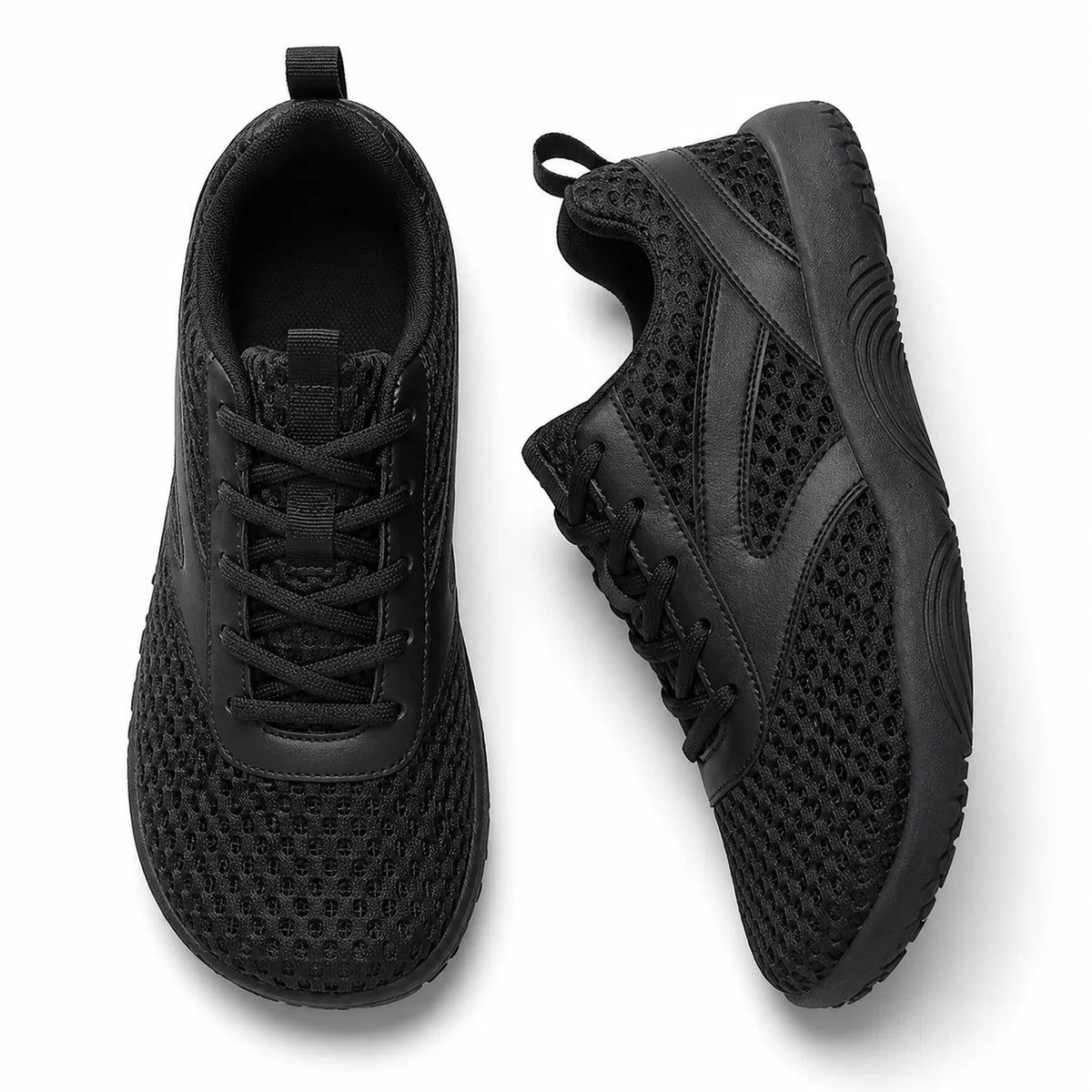 Barfodssneakers med bred tåboks – åndbare og skridsikre, unisex