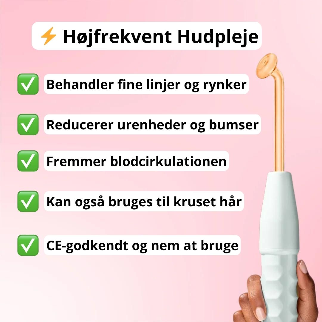 Produktbillede af Højfrekvens hudplejestav med 4 elektroder fra en anden vinkel