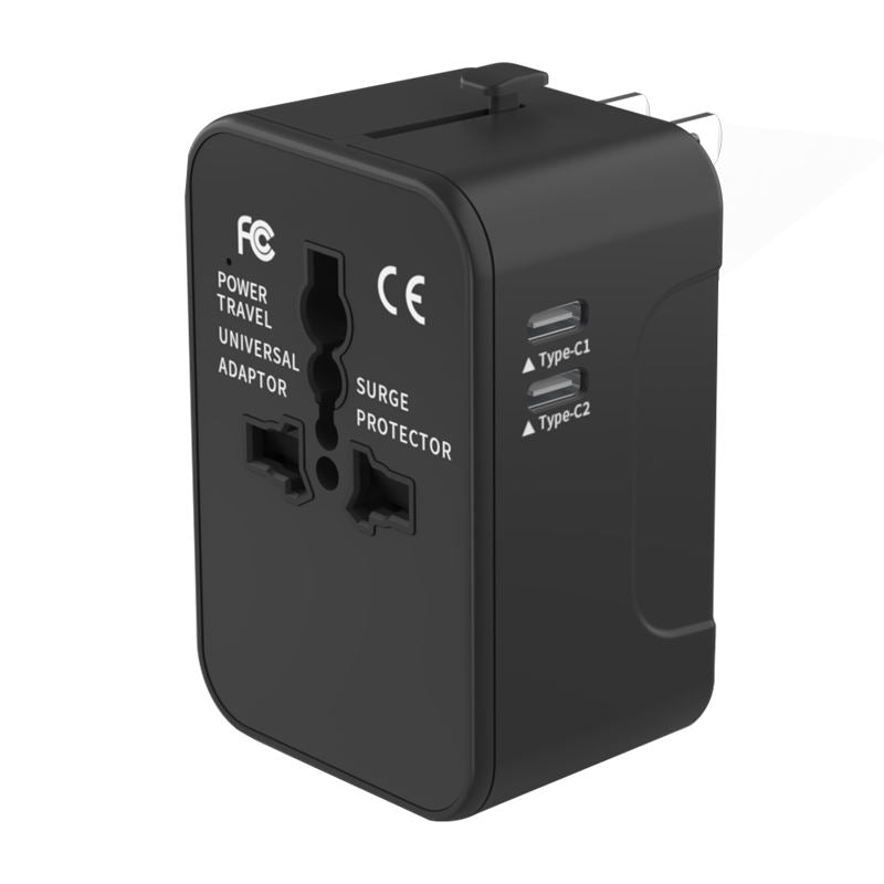UniversalAdapter - Universal Dual Ports Rejse Kompakt Adapter