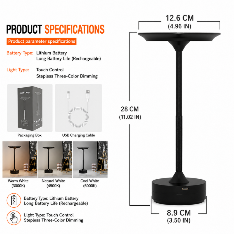 Ledsen™ LuxeLamp: Moderne Elegant Natlampe Bord Touch Lampe
