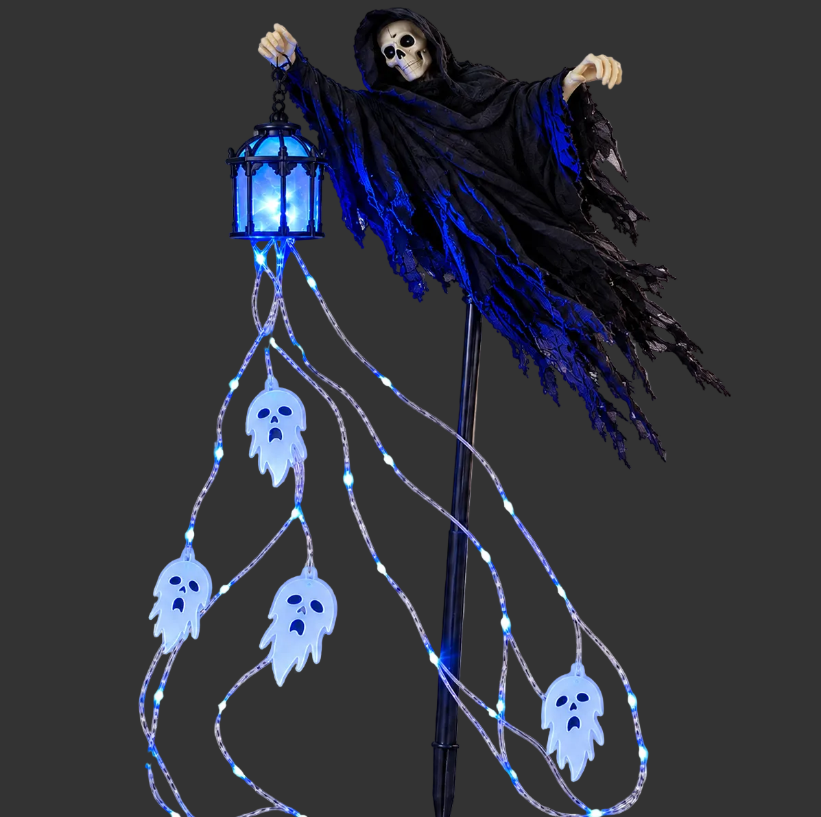 Ledsen™ SoulHarvester: Spooky Soul Harvester Halloween Have Dekoration