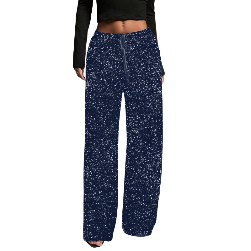 Icone™ SparklePants: Elegante Brede Ben Glitrende Modebukser Til Kvinder
