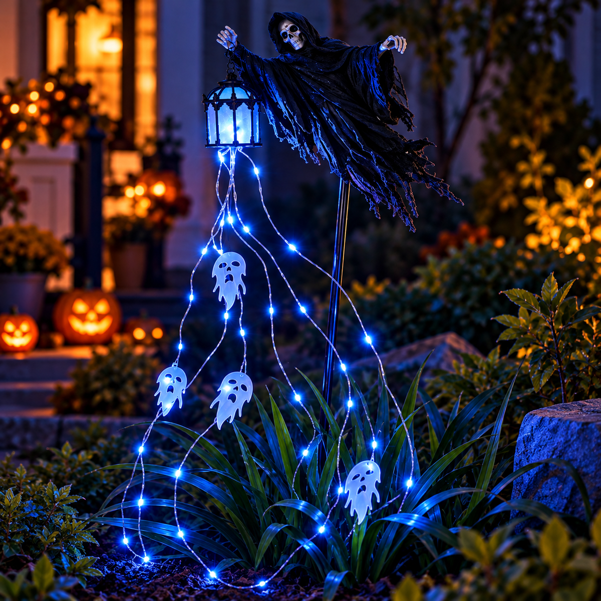 Ledsen™ SoulHarvester: Spooky Soul Harvester Halloween Have Dekoration