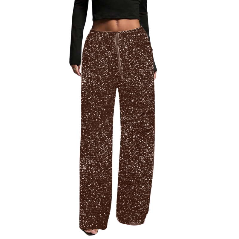 Icone™ SparklePants: Elegante Brede Ben Glitrende Modebukser Til Kvinder