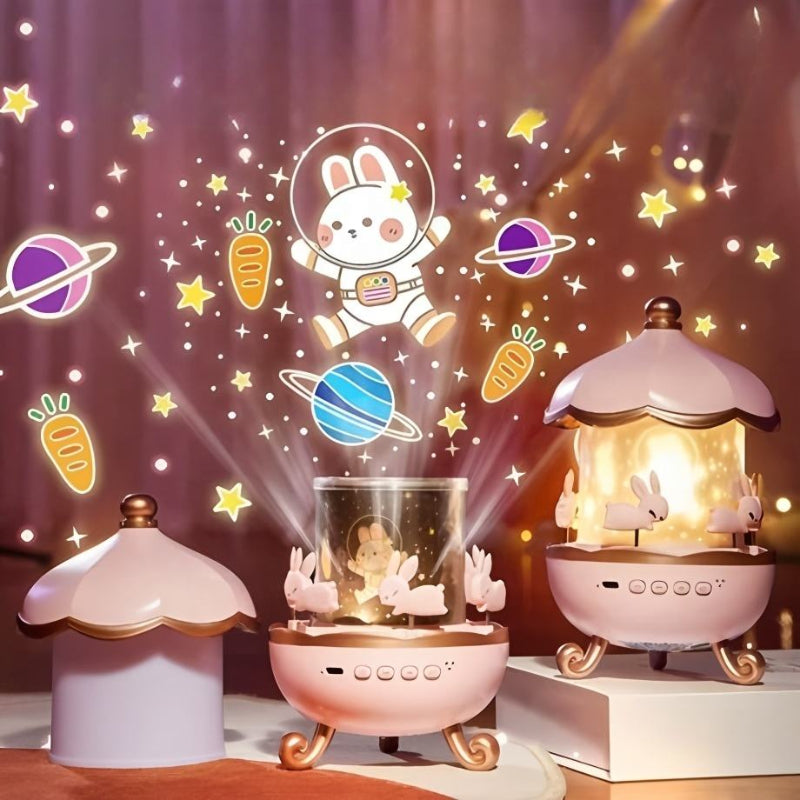 Ledsen™ BunnyProjector: Multi Film Lys Bunny Design Farverig Projektor