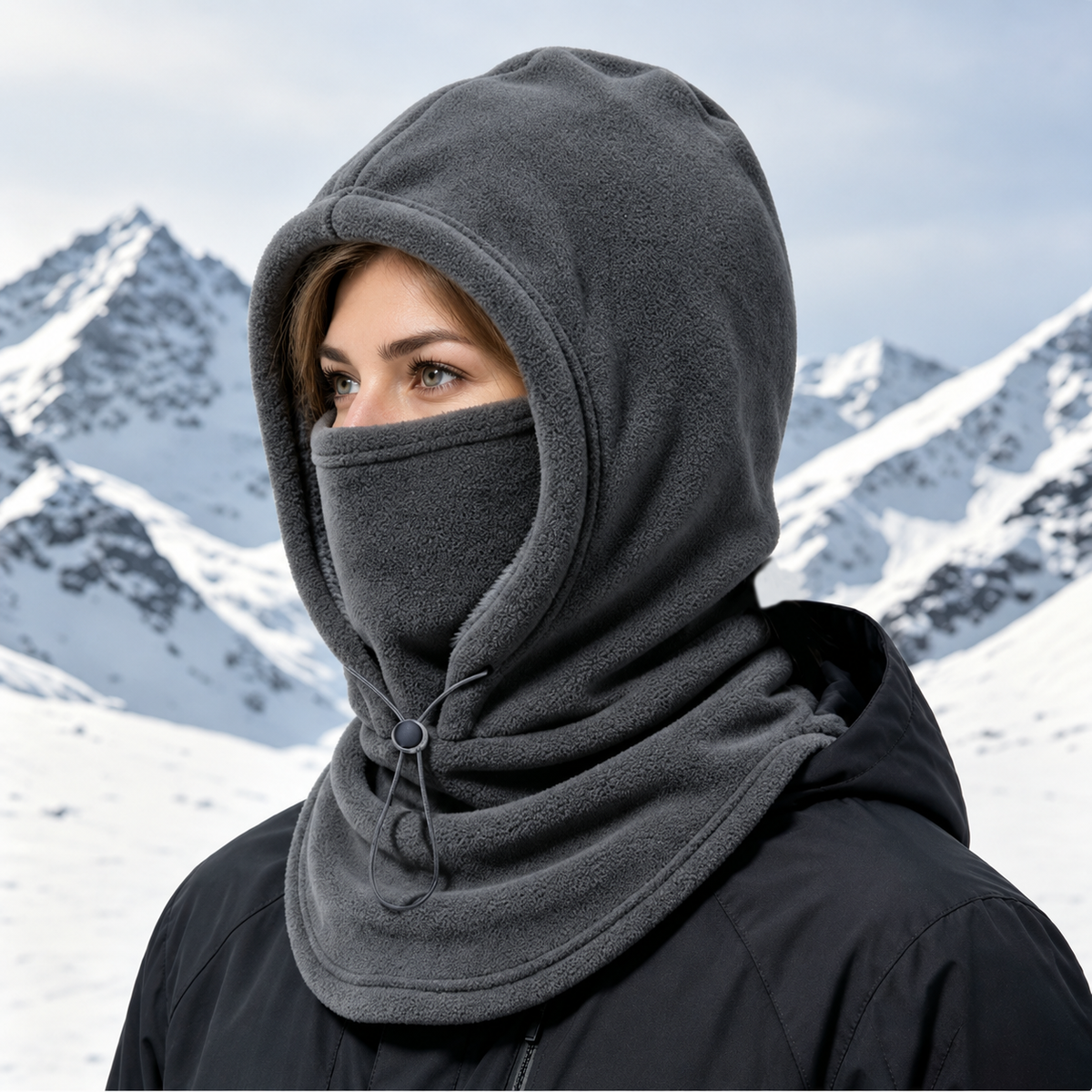 Icone™ WinterHood - Justerbar Pasform Komfortabel Vinter Ansigtsovertæk Og Hætte