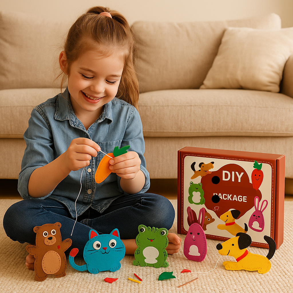 Kletshuts™ SewingCraft 1+1 GRATIS: DIY Dyr Sy Sæt Børn Kreativt Håndværk Sæt