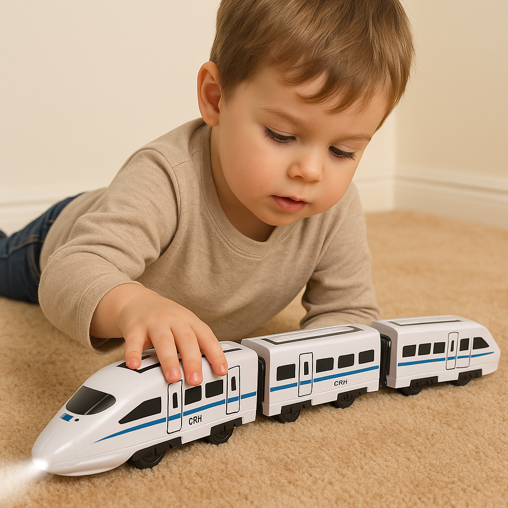 Kletshuts™ TrainToy: Interaktivt Børn Smart Kæde Tog Legetøj Sæt