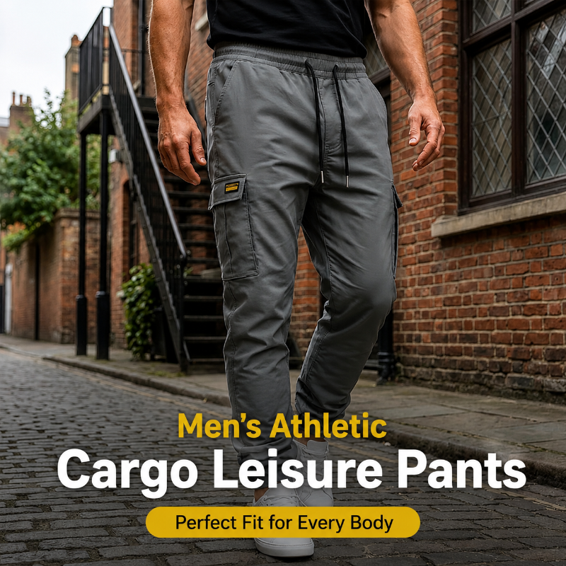 Icone™ CargoPants: Multi-lommer og Justerbar Talje Herre Casual Cargo Bukser