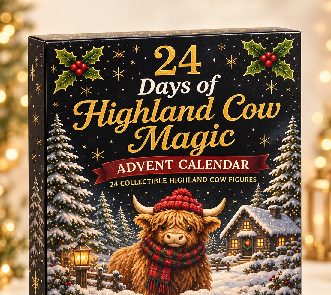 HighlandAdvent - Nedtælling Til Jul Med Highland Cow Advent Kalender