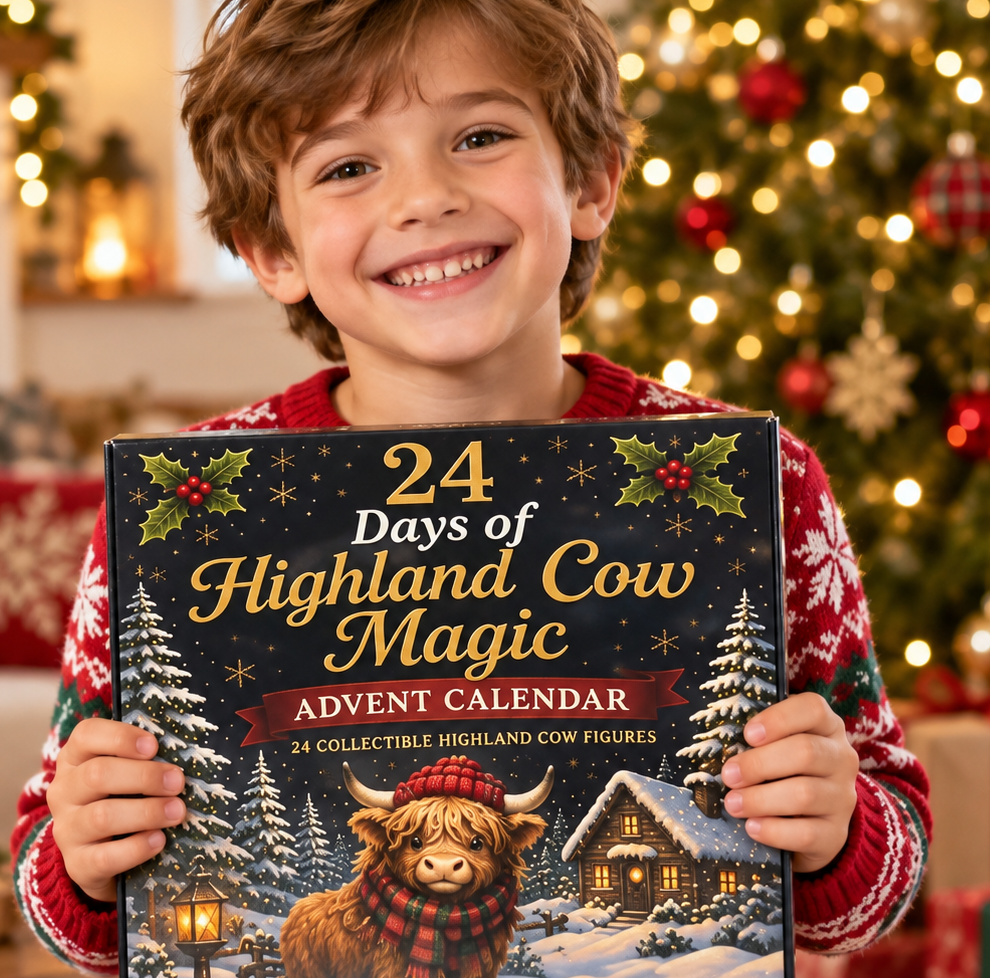 HighlandAdvent - Nedtælling Til Jul Med Highland Cow Advent Kalender