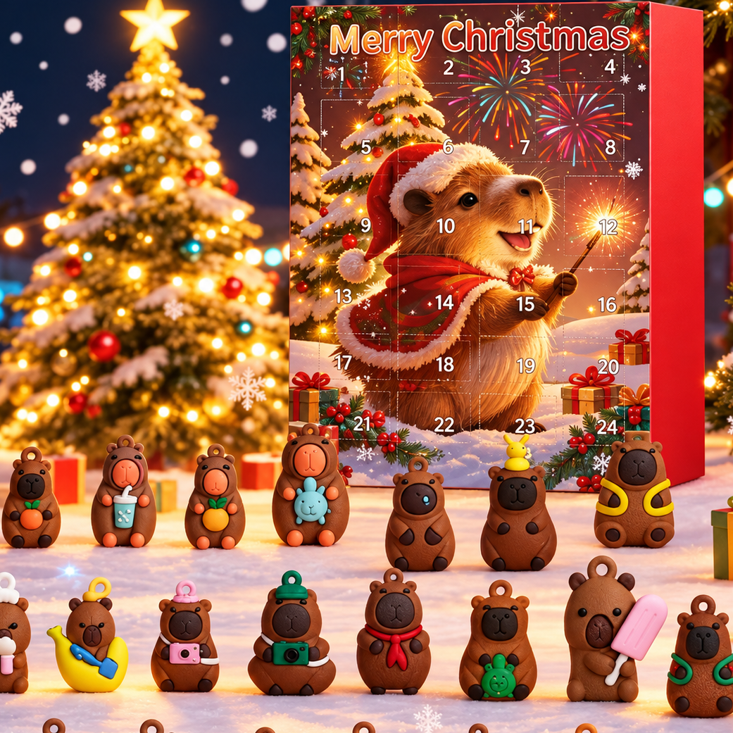 Kletshuts™ CapybaraAdvent: Sødt Og Sjovt Feriegave Capybara Julekalender