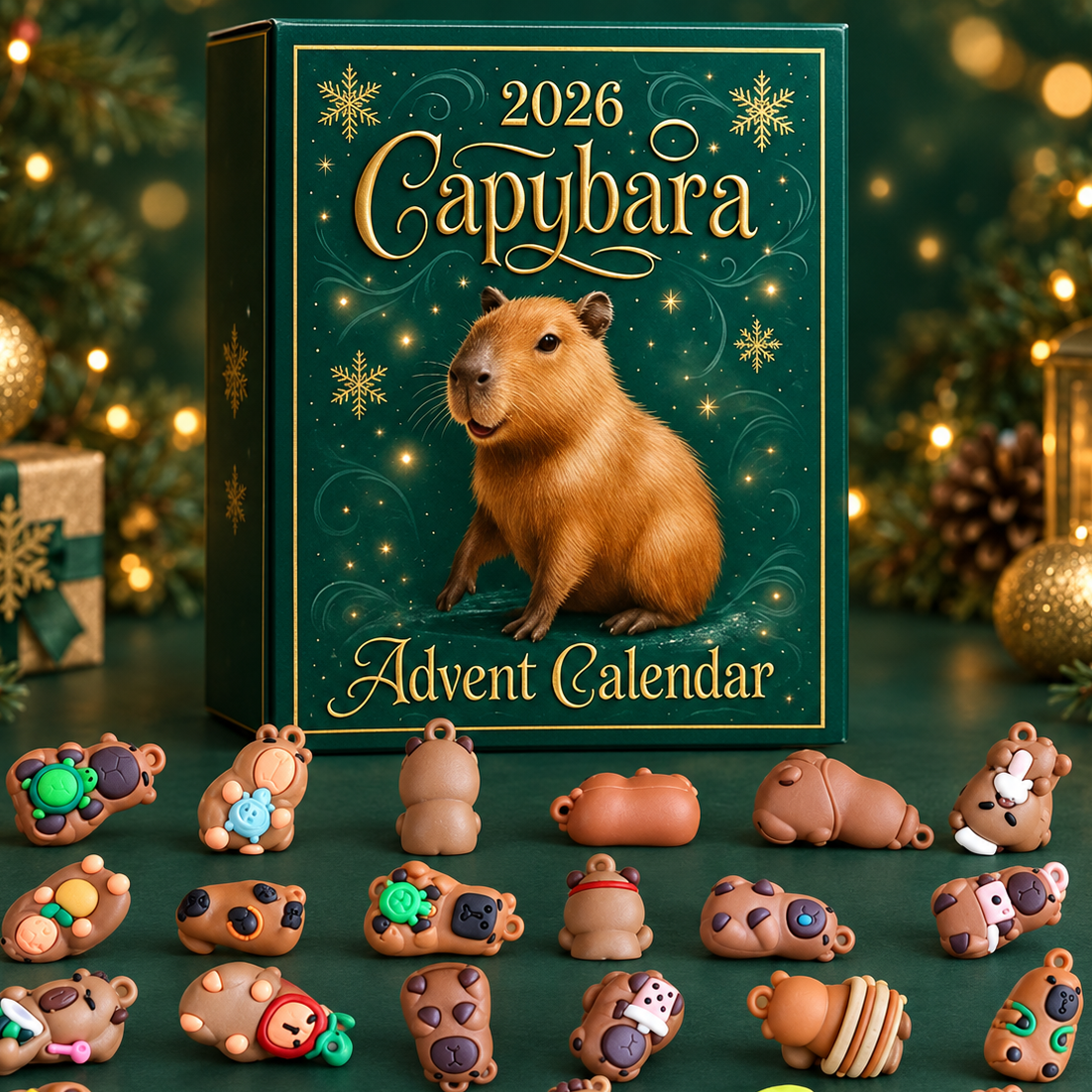 Kletshuts™ CapybaraAdvent: Sødt Og Sjovt Feriegave Capybara Julekalender