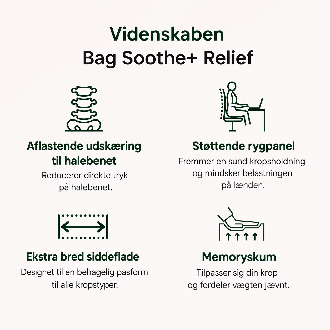 StøttePude – Ergonomisk siddepude til lindring af rygsmerte