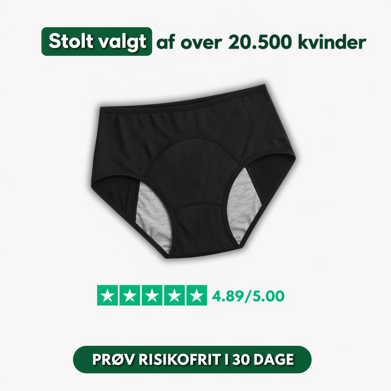 DameTryg – Diskrete inkontinens underbukser til kvinder