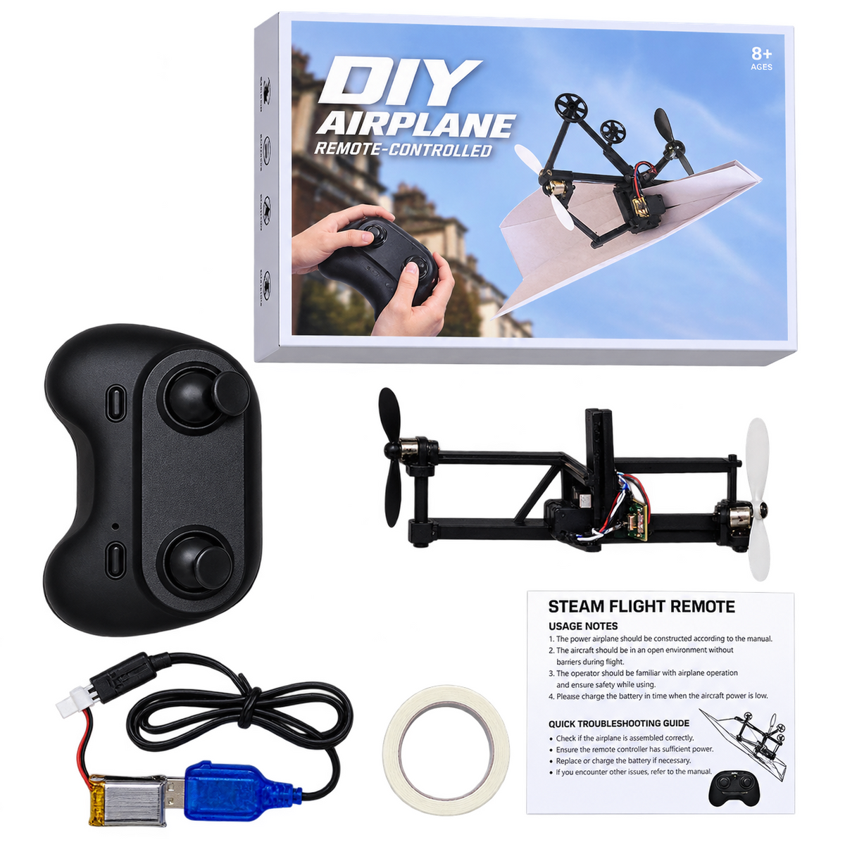 Kletshuts™ SkyGlide - Fjernstyret DIY Papirfly Sky Glide Til Begyndere Og Hobbyentusiaster