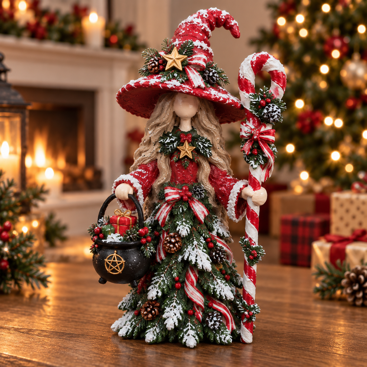 ChristmasFigurines - Juleferie Fantastiske Heks Figurer Dekoration