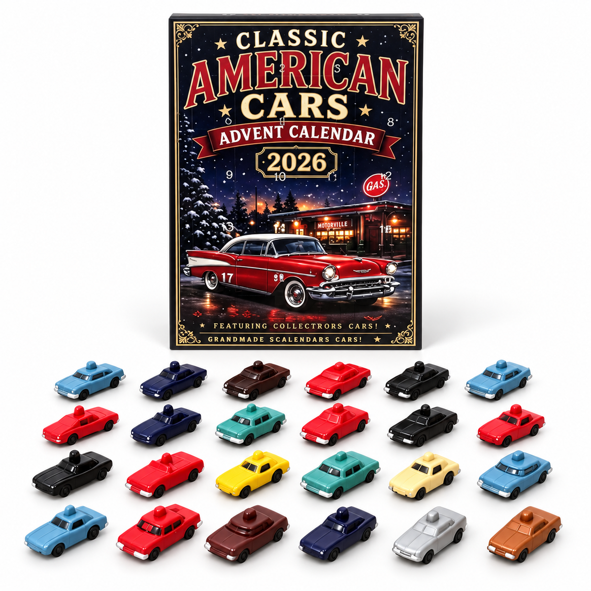 ClassicRide - 24 Dage 3D Klassisk Ride Biler Julekalender