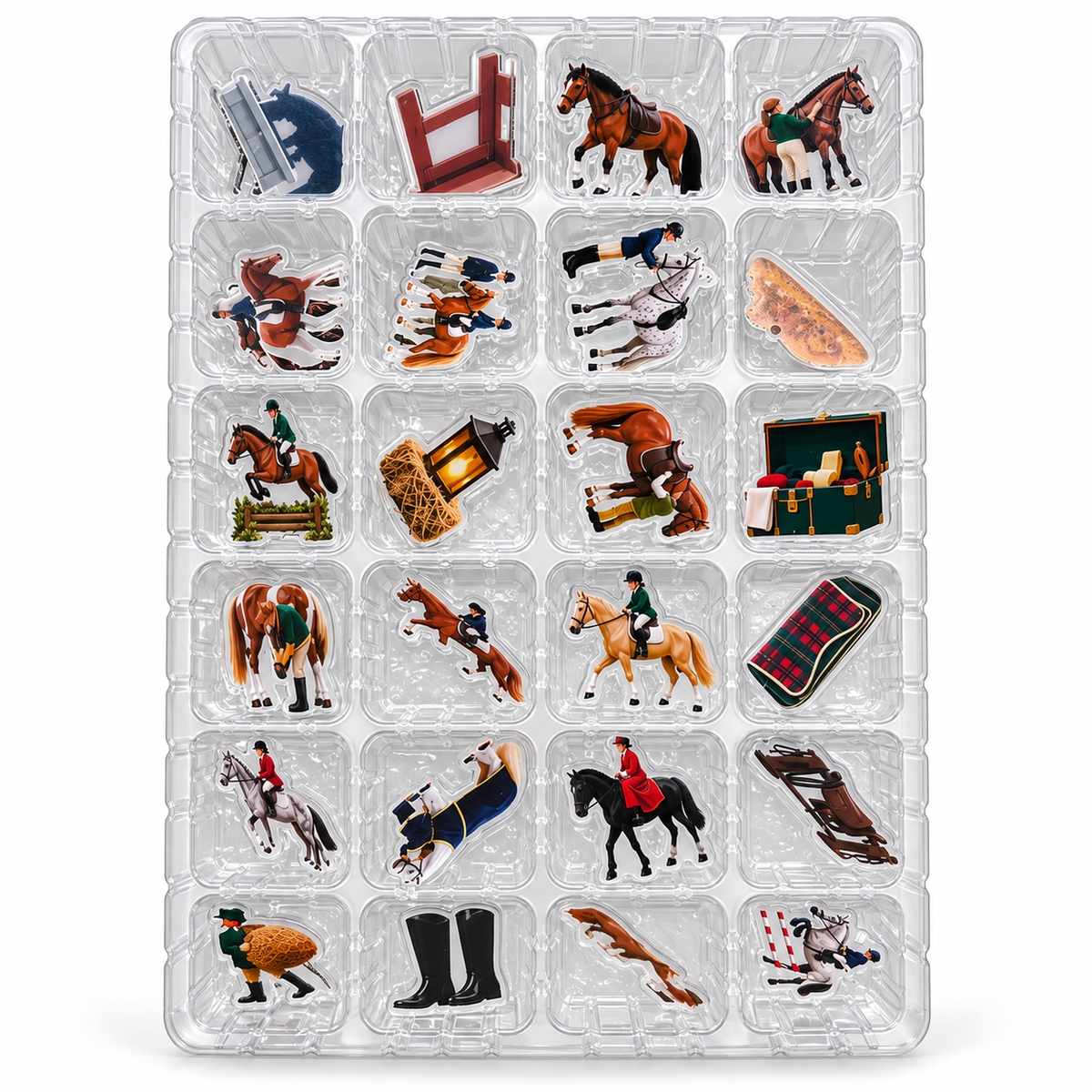 Kletshuts™ HorseAdvent - 24 Dage 2D Equestrian Heste Adventskalender