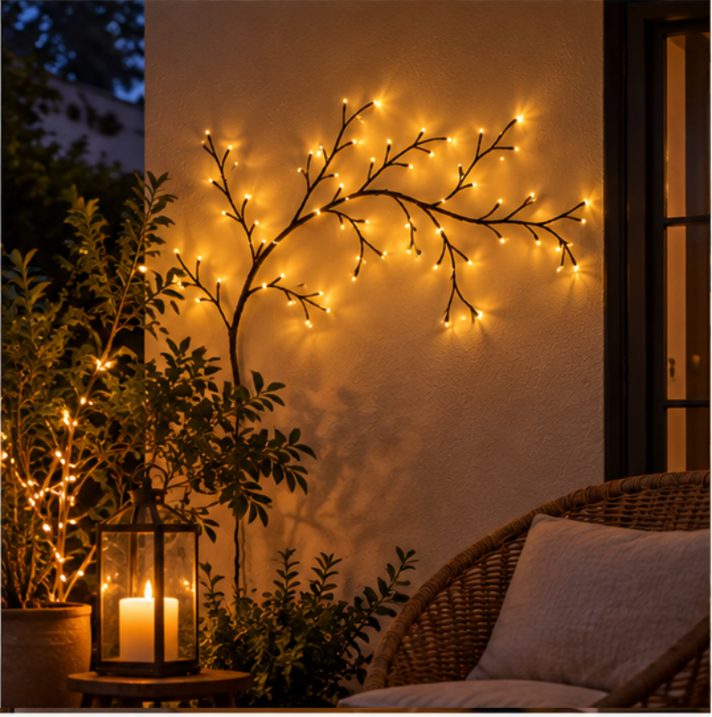 Ledsen™ VineDecor - Elegant og Fleksibel Pil Vine LED Lys Vægdekoration