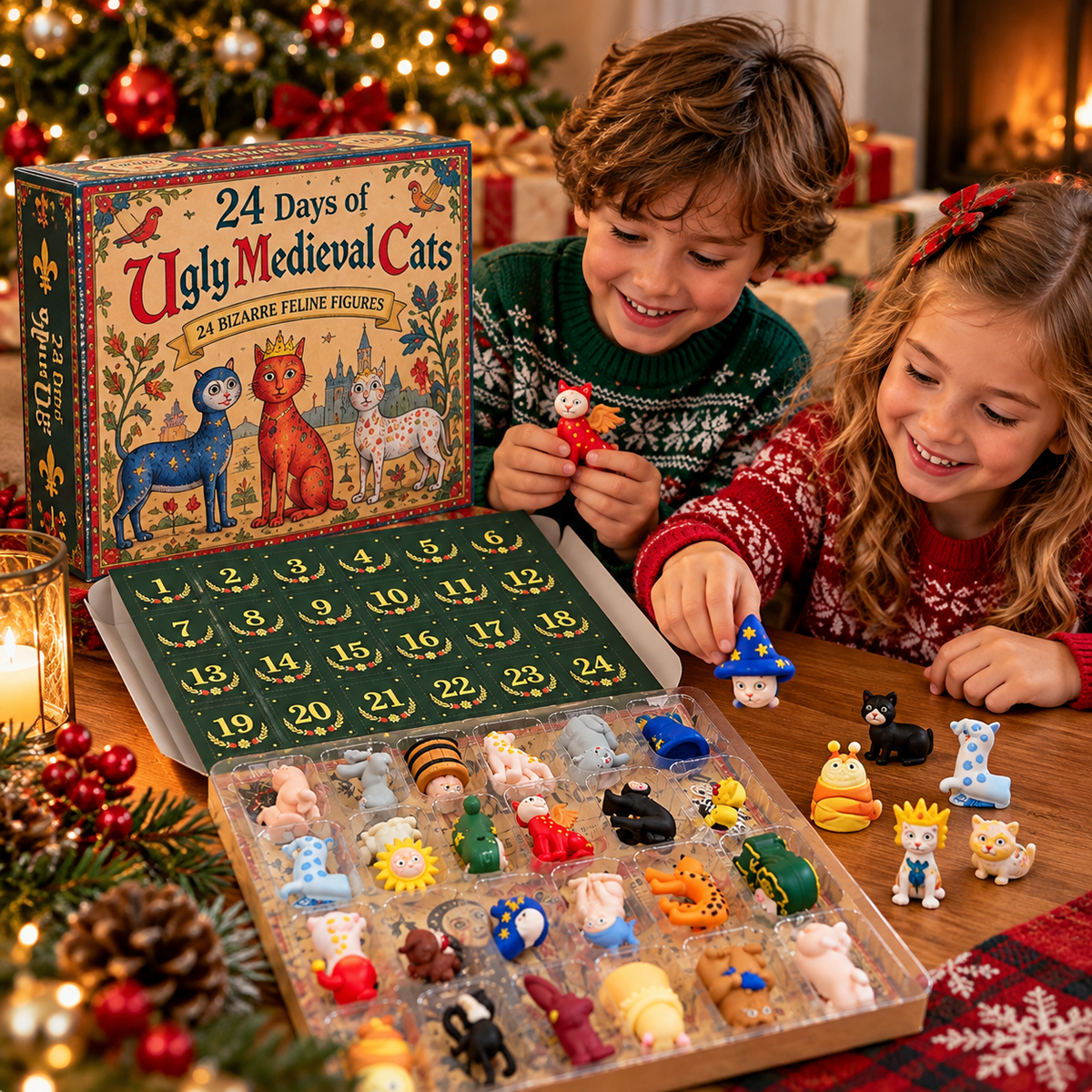 Kletshuts™ MedievalCats - 24 Dage Middelalderlige Underlige Katte Juleoverraskelse Adventskalender