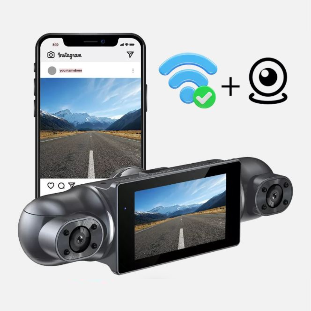CarRecorder - Høj Opløsning 4 Kameravinkler Wifi-Biloptager
