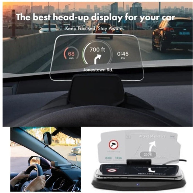 SmartDrive - Smart Safe GPS Navigation Heads Up Display Køreassistance