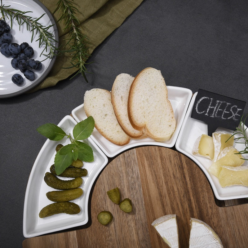 Globetrek° SnackPlatter - Elegant Rundt Komplet Snack Serveringsfad Sæt