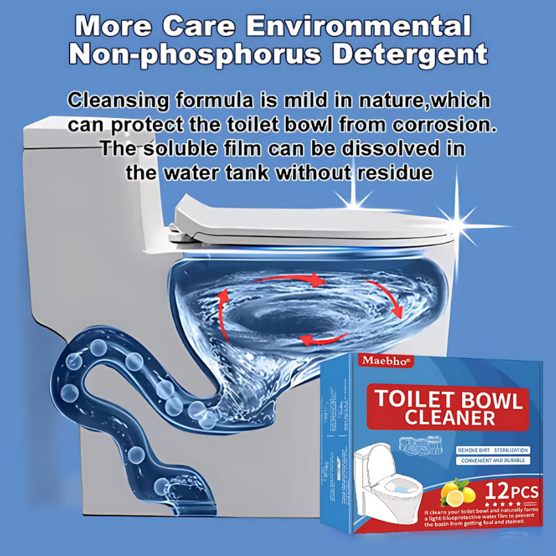 Cleaner Pro° ToiletTablets: Automatisk Drop-In Toiletrens Tabletter