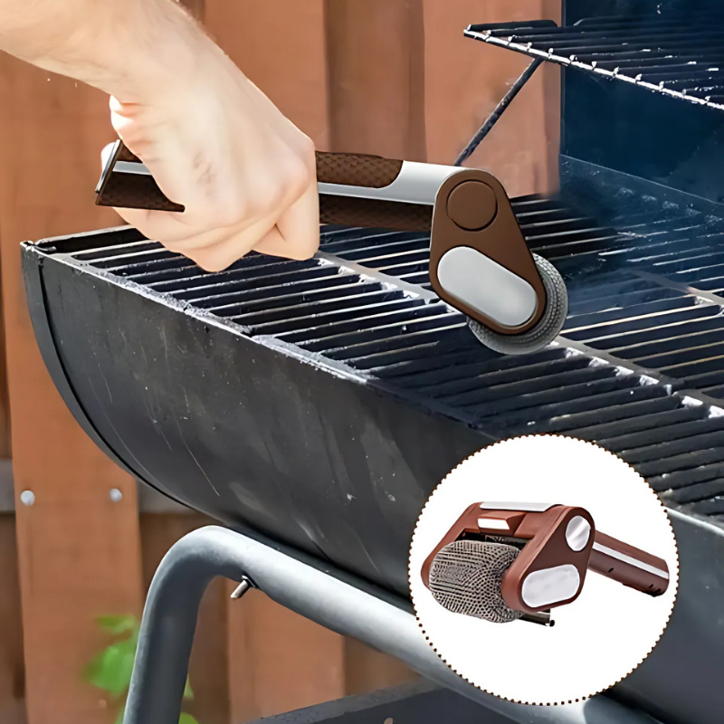 Cleaner Pro° GrillCleaner: Genopladelig Elektrisk Børsteløs Grillrenser Rulle