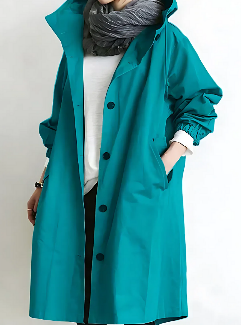 Icone™ ElegantCoat - All-Weather Let Komfort Hætte Elegant Frakke