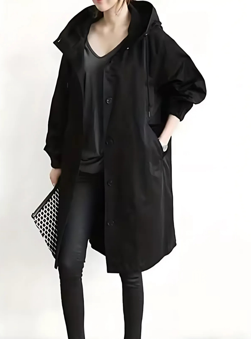 Icone™ ElegantCoat - All-Weather Let Komfort Hætte Elegant Frakke