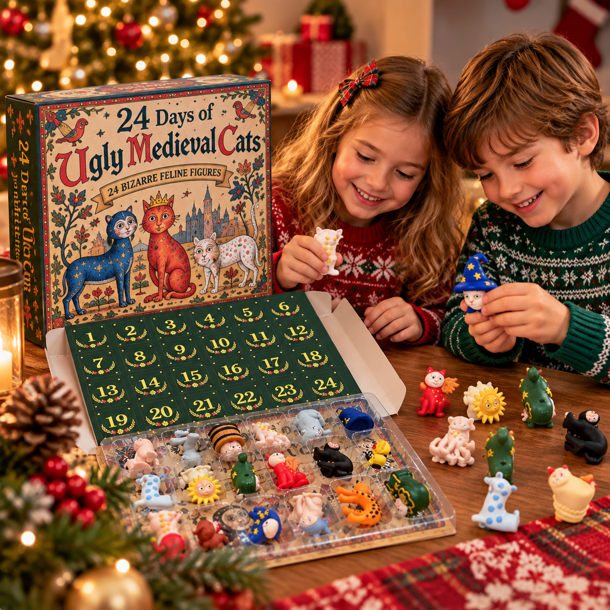 Kletshuts™ MedievalCats - 24 Dage Middelalderlige Underlige Katte Juleoverraskelse Adventskalender