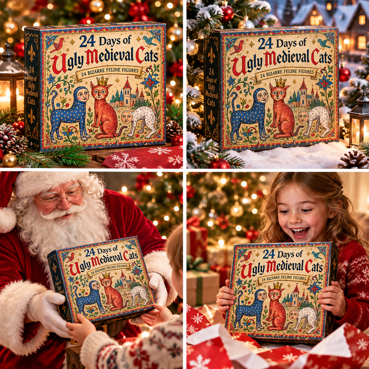 Kletshuts™ MedievalCats - 24 Dage Middelalderlige Underlige Katte Juleoverraskelse Adventskalender