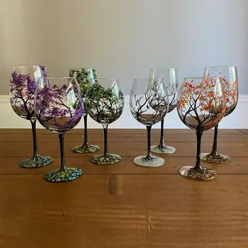 SeasonsGlass - Fire  Årstider Træ Vin Glas