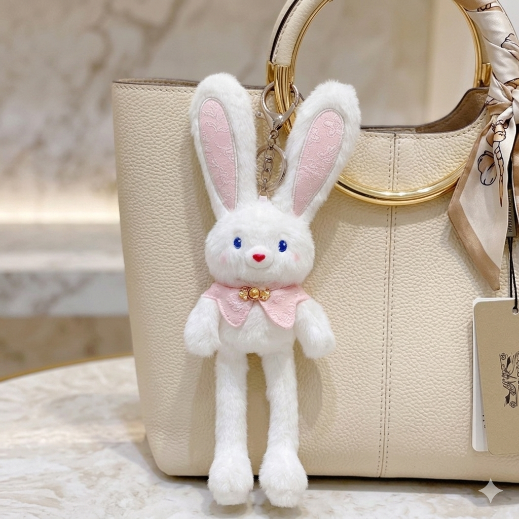 Kletshuts™ StuffedToy: Plush Fyldt Taske Charm Med Optrækkelige Ører Og Ben Legetøj