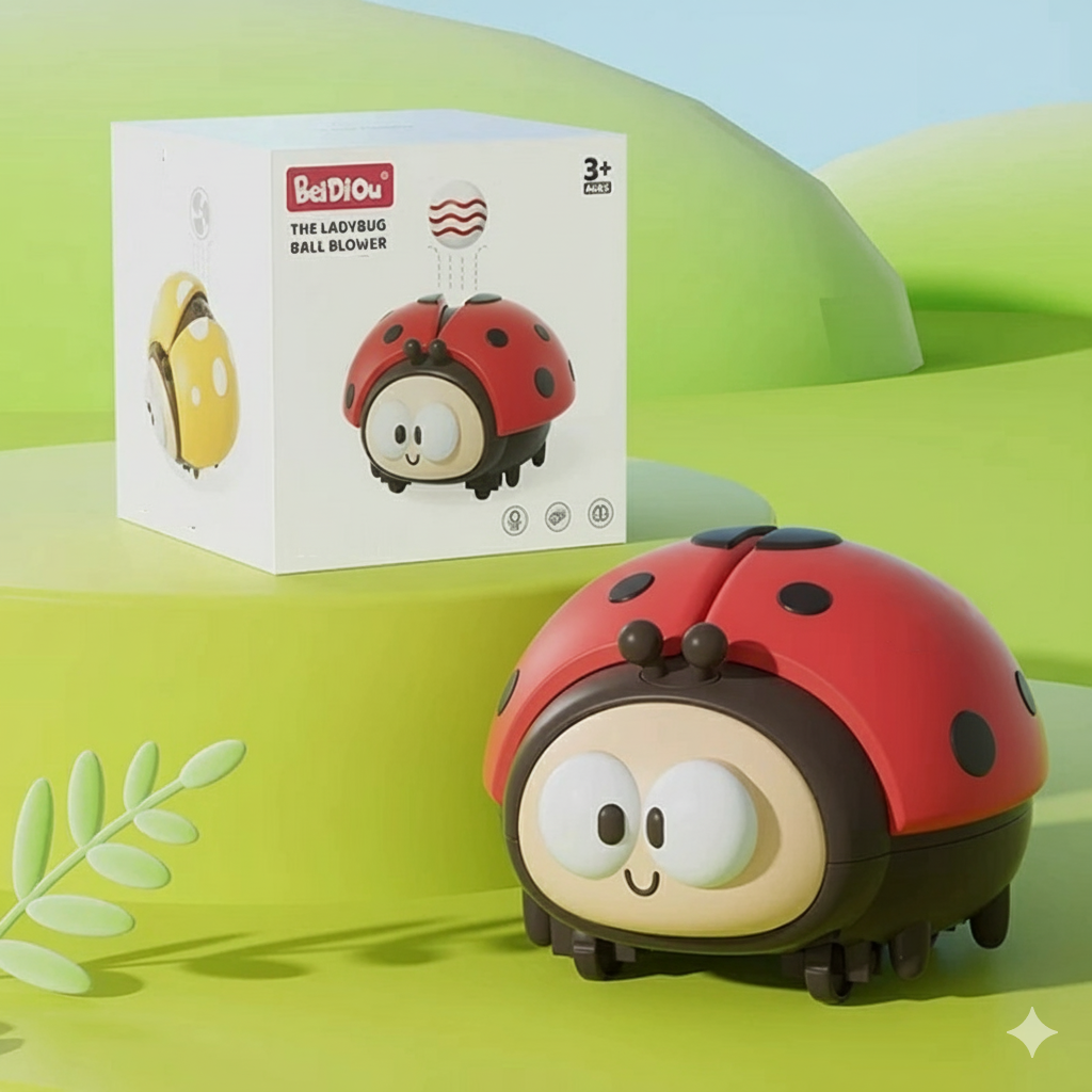 Kletshuts™ LadybugToy: Sød Farverig Mariehøne Bold Blæser Børn Legetøj