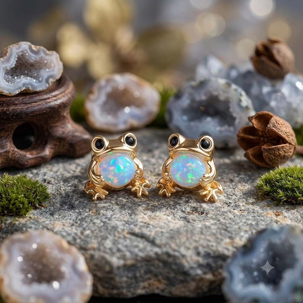 Jewelance™ FrogGem 1+1 GRATIS: Minimalistiske Mode Frog Gem Øreringe