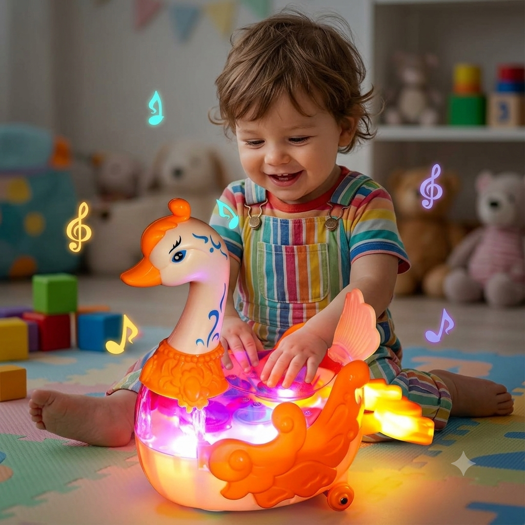 Kletshuts™ SwanToy - LED Gennemsigtig Gear Formgivning Svane Legetøj
