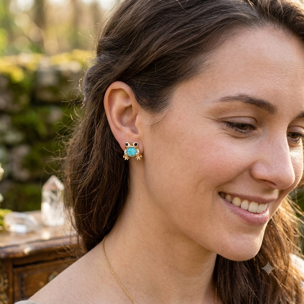 Jewelance™ FrogGem 1+1 GRATIS: Minimalistiske Mode Frog Gem Øreringe