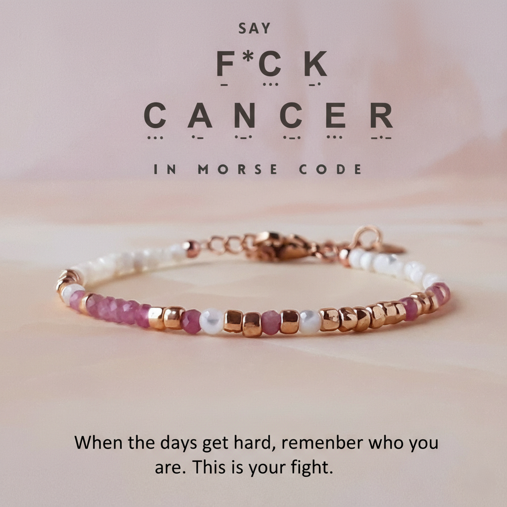 Jewelance™ StatementBracelet 1+1 GRATIS: Bevidsthed Om Brystkræft Morse Code Statement Armbånd