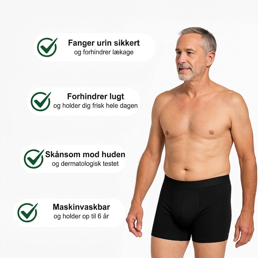DryGuard – Inkontinens boxershorts til mænd