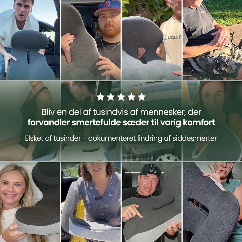 StøttePude – Ergonomisk siddepude til lindring af rygsmerte