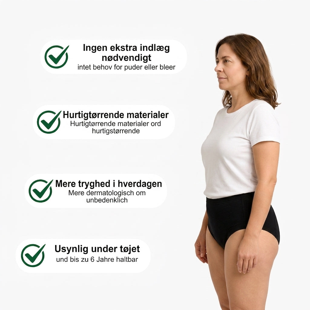 DameTryg – Diskrete inkontinens underbukser til kvinder
