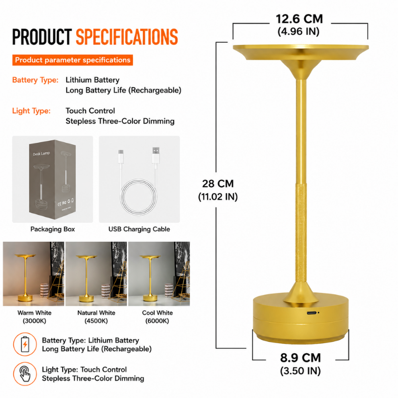 Ledsen™ LuxeLamp: Moderne Elegant Natlampe Bord Touch Lampe