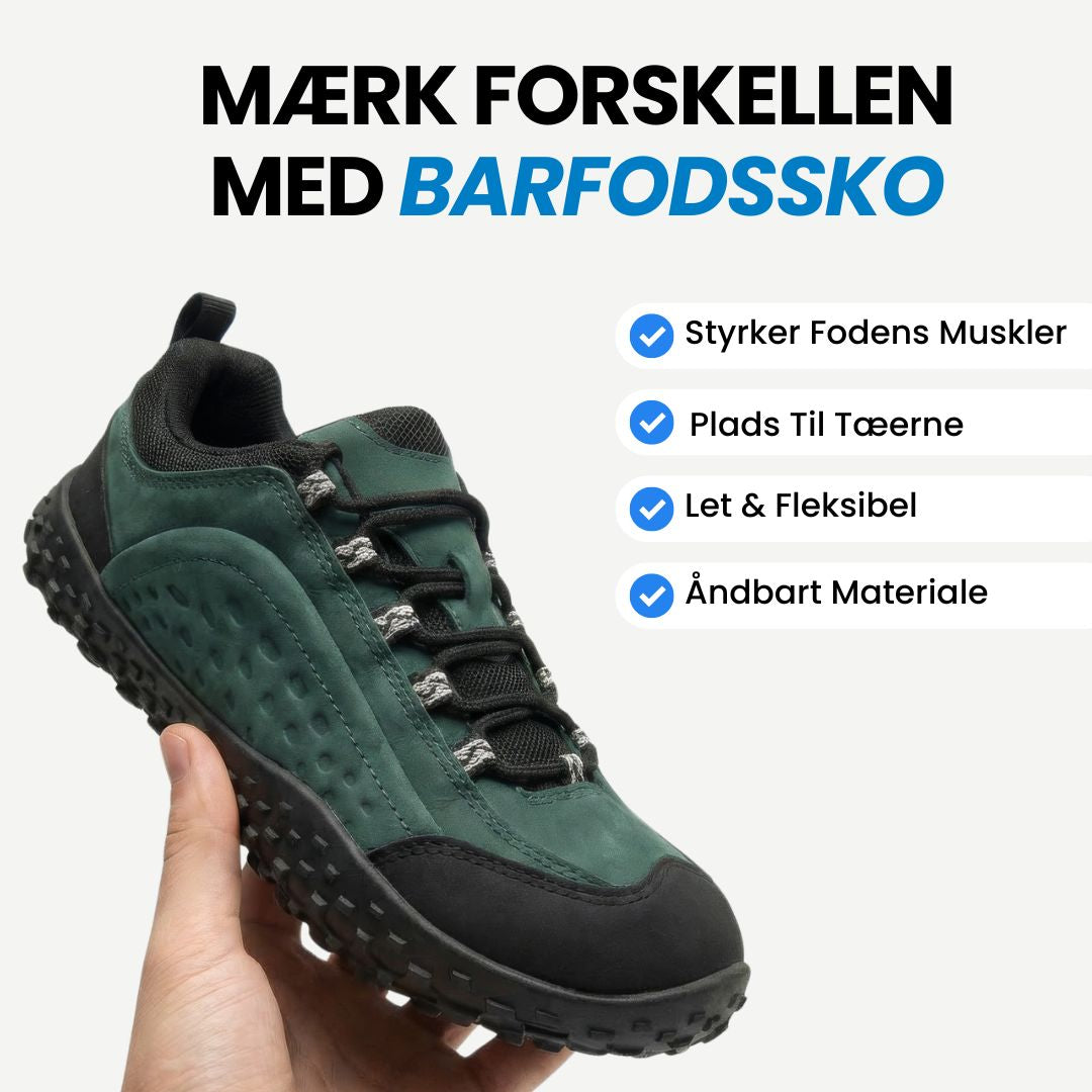 Ground – minimalistiske barfodssko med tynd sål – Sort